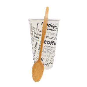 Lžička EKO kompozit dřevo/plast (WPC) koktejlová 18 cm