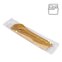 Příborový set EKO kompozit dřevo/plast (WPC) vidlička + nůž + ubrousek