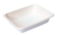 EKO - BIO zatavovací miska 1D cukrová třtina 227x178x50 mm bílá