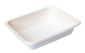 EKO - BIO zatavovací miska 1D cukrová třtina 227x178x50 mm bílá