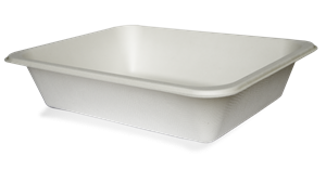 EKO - BIO zatavovací miska 1D cukrová třtina 227x178x50 mm bílá