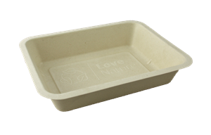 EKO - BIO zatavovací miska 1D cukrová třtina 227x178x45 mm béžová