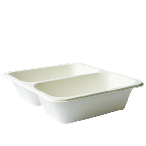 EKO - BIO zatavovací miska 2D cukrová třtina 227x178x50 mm bílá