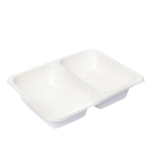 EKO - BIO zatavovací miska 2D cukrová třtina 227x178x50 mm bílá