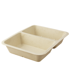 EKO - BIO zatavovací miska 2D cukrová třtina 227x178x45 mm béžová