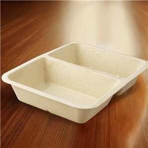 EKO - BIO zatavovací miska 2D cukrová třtina 227x178x45 mm béžová