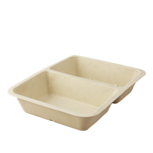 EKO - BIO zatavovací miska 2D cukrová třtina 227x178x45 mm béžová