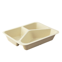 EKO - BIO zatavovací miska 3D cukrová třtina 227x178x45 mm béžová