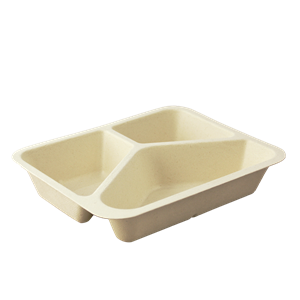 EKO - BIO zatavovací miska 3D cukrová třtina 227x178x45 mm béžová