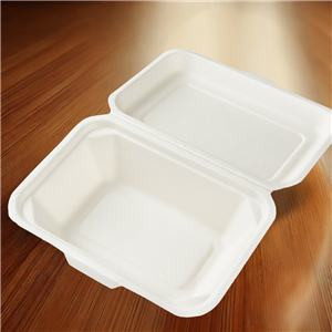 Menu box z cukrové třtiny 180x130x65 mm bílý