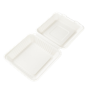 Menu box z cukrové třtiny 235x227x50/80 mm 1-dílný bílý