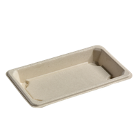 Miska EKO z cukrové třtiny na SUSHI 164x89x21 mm béžová