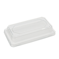 Plastové víčko PET k misce na SUSHI 165x95x30 mm transparentní