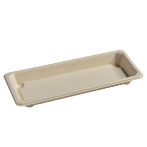 Miska EKO z cukrové třtiny na SUSHI 221x92x21 mm béžová
