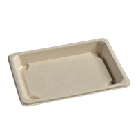 Miska EKO z cukrové třtiny na SUSHI 165x110x21 mm béžová