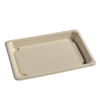 Miska EKO z cukrové třtiny na SUSHI 185x128x21 mm béžová