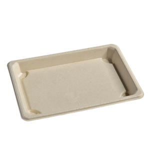 Miska EKO z cukrové třtiny na SUSHI 185x128x21 mm béžová