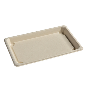 Miska EKO z cukrové třtiny na SUSHI 216x136x20 mm béžová