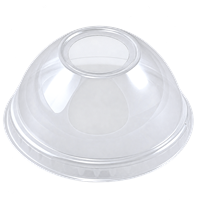 Víčko EKO PLA O98 mm vypouklé s otvorem k 400 ml