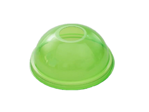 Víčko EKO rPET O95 mm vypouklé s otvorem zelené k 0,2 - 0,5 l