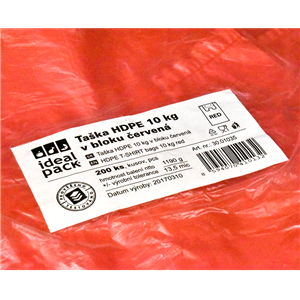 Mikrotenová taška 10 kg červená ideal pack®