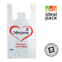 Mikrotenová taška 10 kg potisk Děkujeme ideal pack®