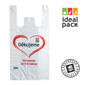 Mikrotenová taška 10 kg potisk Děkujeme ideal pack®