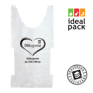 Mikrotenová taška pizza/dort potisk Děkujeme ideal pack®