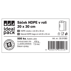 Mikrotenový sáček v roli 20x30 cm ideal pack®