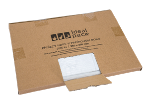 Potravinářský přířez HDPE v pap. boxu 25x35 cm ideal pack®