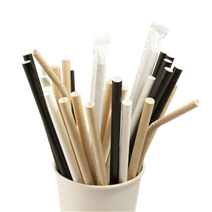 Papírové brčko Jumbo 8/250 mm bílé ideal pack®
