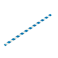 Papírové brčko Jumbo modro-bílé proužky 8/250 mm ideal pack®
