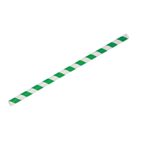 Papírové brčko Jumbo zeleno-bílé proužky 8/250 mm ideal pack®
