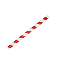 Papírové brčko Jumbo červeno-bílé proužky 8/150 mm ideal pack®