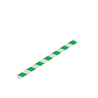 Papírové brčko Jumbo zeleno-bílé proužky 8/150 mm ideal pack®