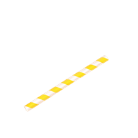 Papírové brčko Jumbo žluto-bílé proužky 8/150 mm ideal pack®