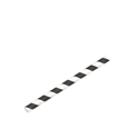 Papírové brčko Jumbo černo-bílé proužky 8/150 mm ideal pack®