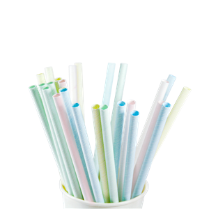 Papírové brčko Jumbo 8/250 mm MIX barev ideal pack®