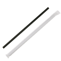 Papírové brčko hygienicky balené 8/230 mm černé ideal pack®