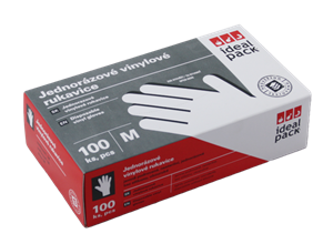 Vinylové rukavice jednorázové vel. M ideal pack®