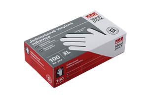 Vinylové rukavice jednorázové vel. XL ideal pack®