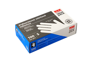 Rukavice jednorázové nitrilové ochranné vel. S modré ideal pack®