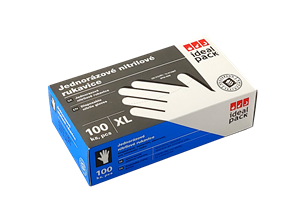 Rukavice jednorázové nitrilové ochranné vel. XL modré ideal pack®