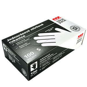 Rukavice jednorázové nitrilové ochranné vel. S černé ideal pack®