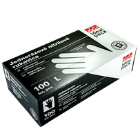 Rukavice jednorázové nitrilové ochranné vel. L černé ideal pack®
