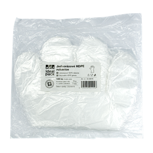Jednorázové mikrotenové rukavice HDPE ideal pack®