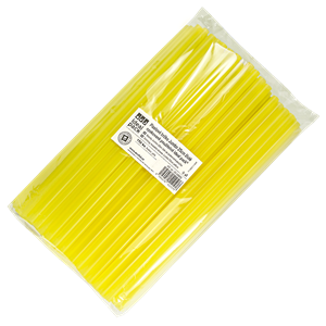 Plastové brčko Jumbo 25cm žluté opakovaně použitelné ideal pack®