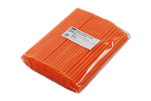 Plastové brčko Jumbo 25cm oranžové opakovaně použitelné ideal pack®