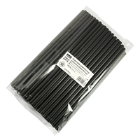 Plastové brčko Jumbo 25cm černé opakovaně použitelné ideal pack®