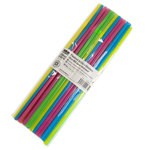 Plastové brčko s kloubem MIX barev 25cm opakovaně použitelné ideal pack®